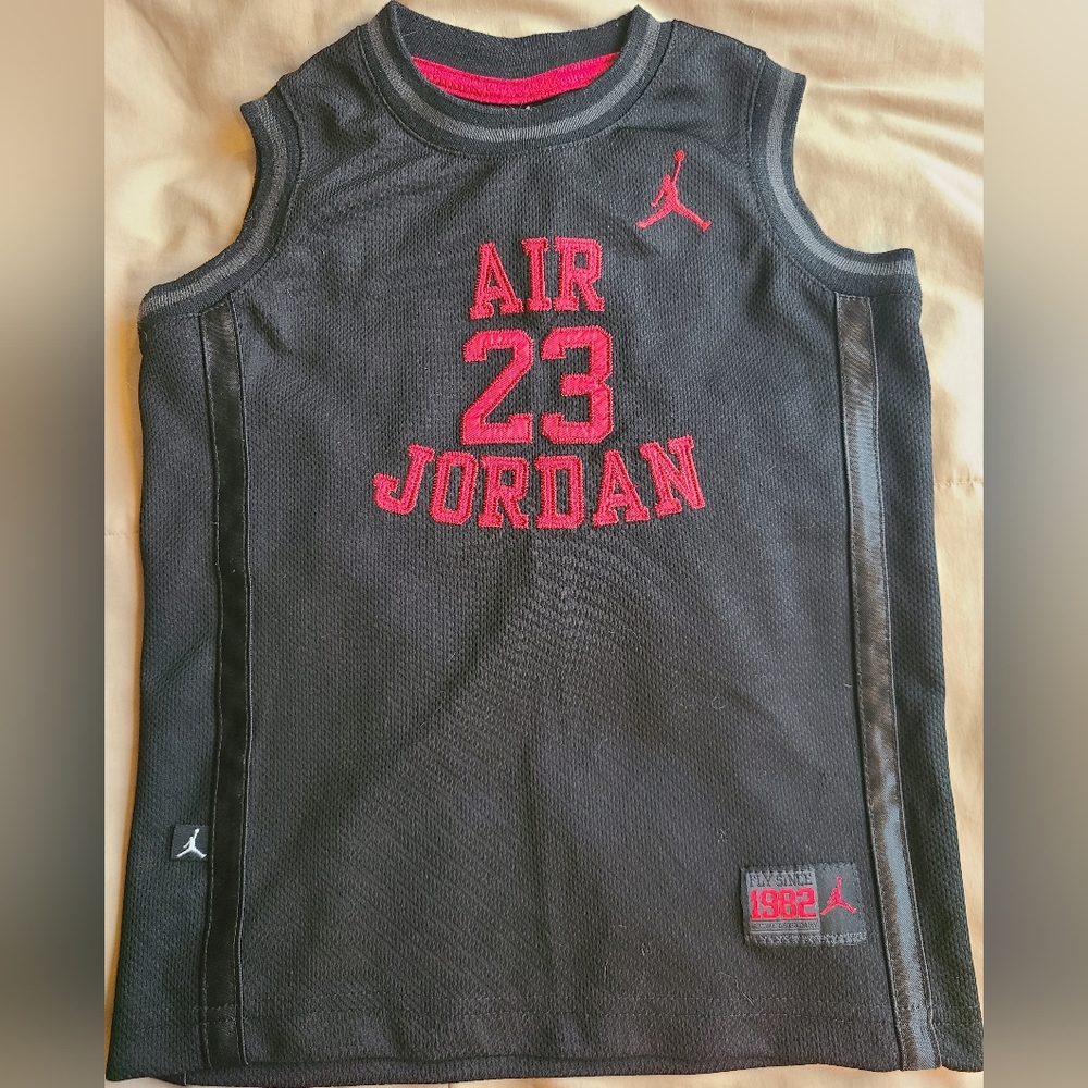 Jordan Kids Black and Red Tank Top, Size 7